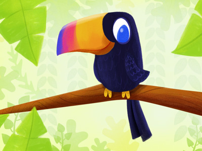 Toucan WIP animation concept illustration toucan wip