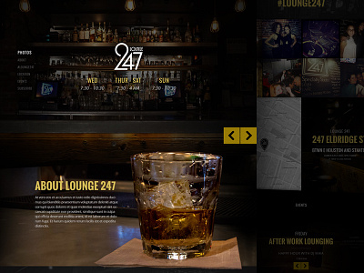 Lounge Website bar dark lounge restaurant website