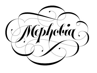 Mephobia Ornaments contrast fluid herb lubalin lettering mephobia ornament spencerian t shirt tom carnase tony dispigna