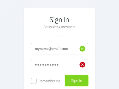 Sign In Form app button clean flat form icon sketch ui ux web