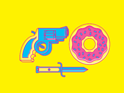 Bad Boys, Bad Boys cops donut gun knife police weapons