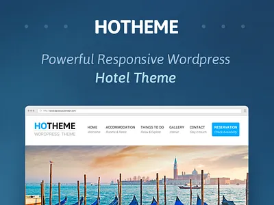Free Powerful Hotel WordPress Theme freebie hotel html motel travel ui website wordpress