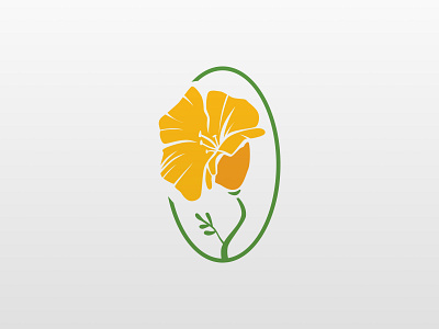 Landscaping Company Logo california green landscaping logo orange poppy