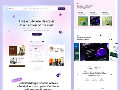 Designer Hiring Landing Page design designer dribbble figma hiringsolutions landingpage ui uidesign ux webdesign website