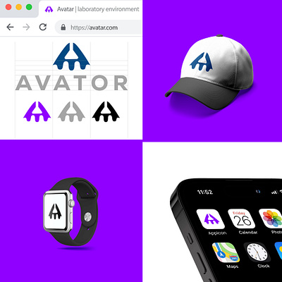 Avator minimalist Logo design 3d app logo brand indentity branding design graphic design logo logo branding logo design minimalist modern motion graphics ui ux vector watch logo