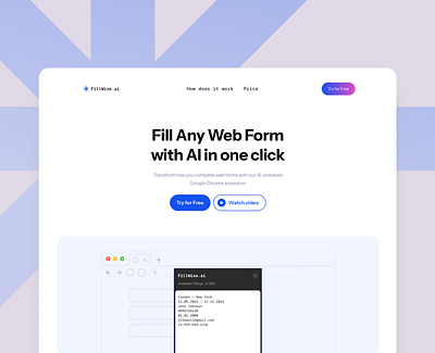 FillWise.Ai [Landing Page] design graphic design landingpage site ui