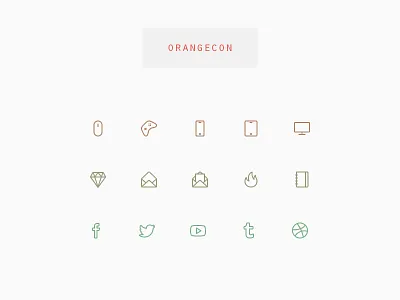 Orangecon 32px glyphs icons outline pixel perfect web icons