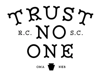 Trust No One / R.C.S.C. nebaska omaha print river city shirt tee