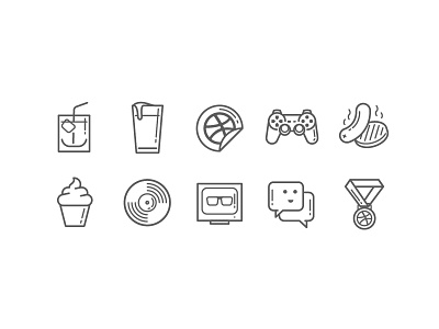 Icons for Dribbble Meetup Buenos Aires argentina award beer buenos aires dribble drink food games icons meetup music talks