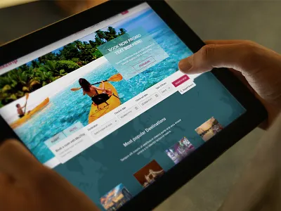 Landing page concept booking clean design flat interface landingpage travel ui ux web webdesign
