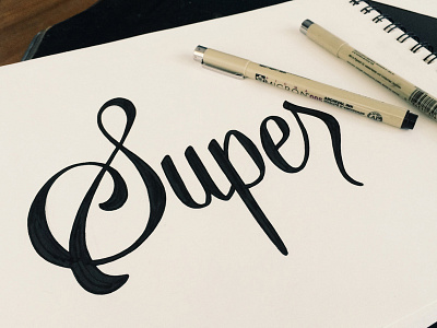 Super hand lettering lettering