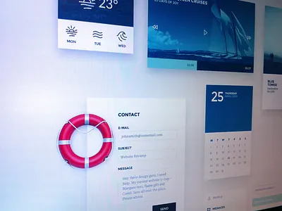 Nautical inspired UI kit kit nautical psd ui ui kit