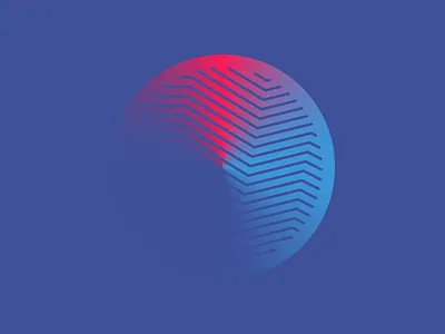 Visual Identity Experiment circle conical experiment globe lines purple