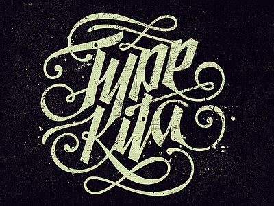 Type Kita calligraphy clothing lettering monogram typography