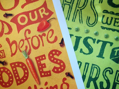 Central Market 20th Anniversary Posters food typography