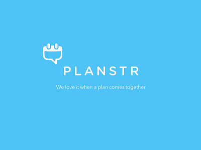 Planstr Logo app calendar chat event logo planning planstr