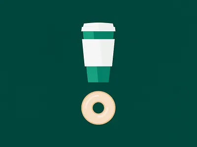 Glazed & Confused breakfast coffee cup doughnut exclamation mark glazed illustration krispy kreme treat