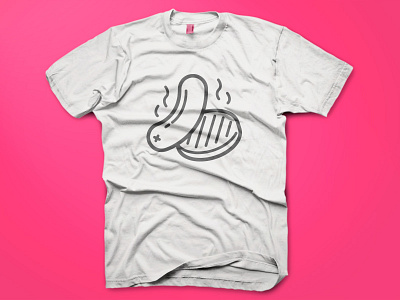 Dribbble Meetup Choripaty Tee Shirt choripan dribbble grill hamburguer hot dog paty sausage shirt smoke tee