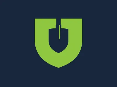 Vision Landscape green icon landscape shovel simple v