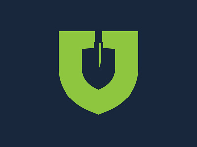 Vision Landscape green icon landscape shovel simple v
