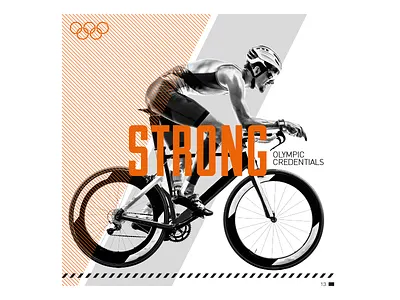 STRONG athletics bicycle bike book cyclist one colour print quote slash sport