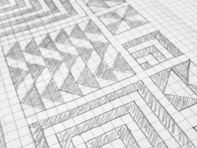 Quilt art grid pattern