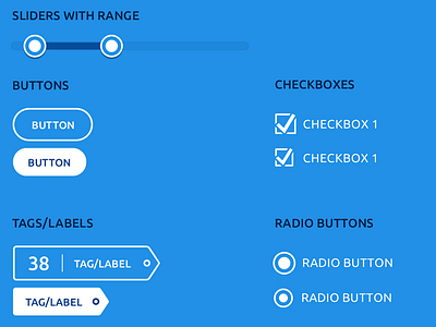 Some buttons, tags & sliders