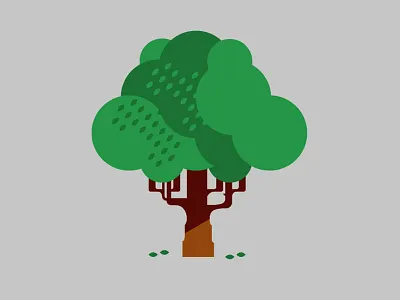 Oak Tree Element illustration nature tree vector