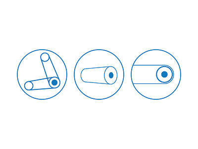 Line Icons belt conveyor icons line art line icons parts pulley roller