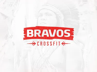 BRAVOS Crossfit brand branding crossfit custom type exercise indian letter logo native red typography