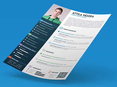 Resume Design a4 curriculum cv print resume skills vitae