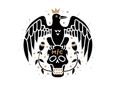 Monster Children - King Crow bomb crow gold teeth illustration king skull