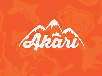 Akari brand design lettering logo logotype mountain orange soda