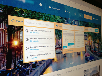 Hotel Search concept refresh sketch ui