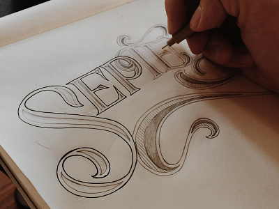 Sep handlettering lettering lettering process sketch