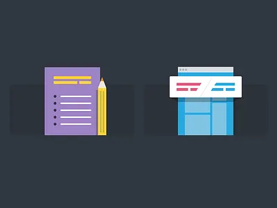 August Newsletter icons campaign monitor email icons illustration newsletter