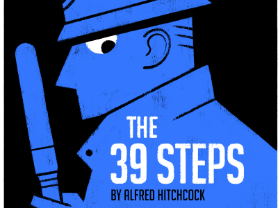 39 Steps book design drawing film illustration poster theatre