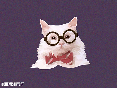 Chemistry Cat chemistry cat illustrator poly art