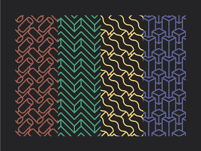 Dimensional Outline Patterns geometric graphic grid outline pattern