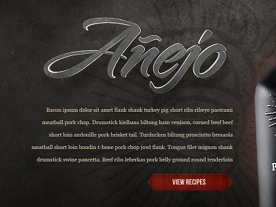 Anejo Product Splash 3d ios ipad iphone landing liquor product recipe retina splash tequila type