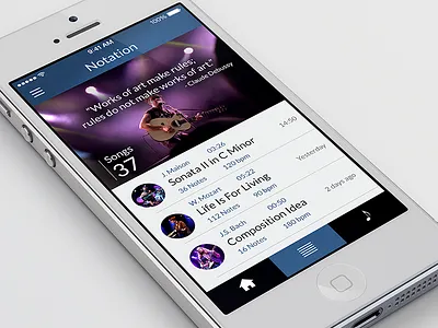 Notation - Home Screen UI app app design design home screen ios iphone notation ui ux