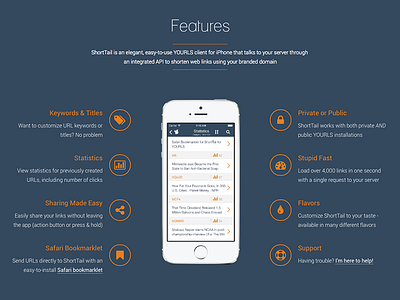 ShortTail for YOURLS app ios iphone iphone app shorttail website yourls