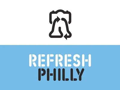 Refresh Philly blue development illustrator logo network philadelphia stencil talk web