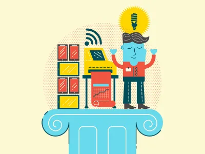 Workplace Innovation aiga design infographic innovation killer infographics phone printer smart tablet tcg wi fi wizard