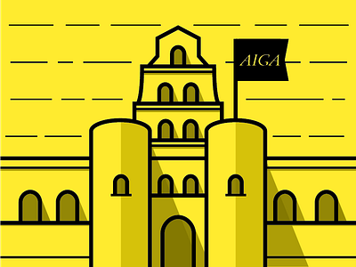 Hepner Hall @ SDSU aiga building illustration linear san diego sdsu