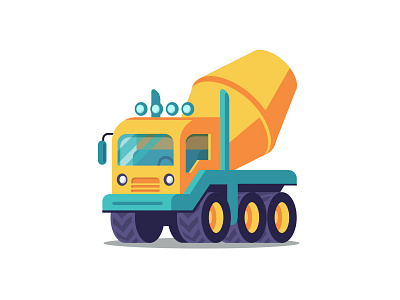 Mixer cement mixer construction mixer truck yellow