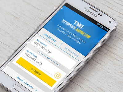 Top-up app for Android android app clean flat home layout mobile topup ui ux