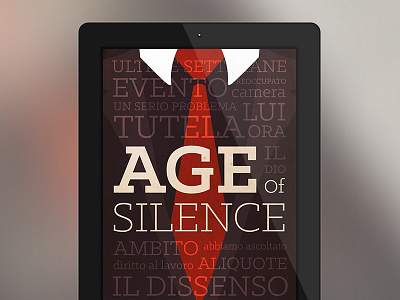 Age of Silence welcome screen - Politician app artwork game illustration intro ios ipad typography