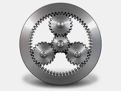 Process 3d gears illustration technical illustration