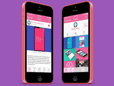 Posterized - Like Dribbble Shots & Follow Users api app dribbble flat follow free ios ios 8 like mobile posterized profile